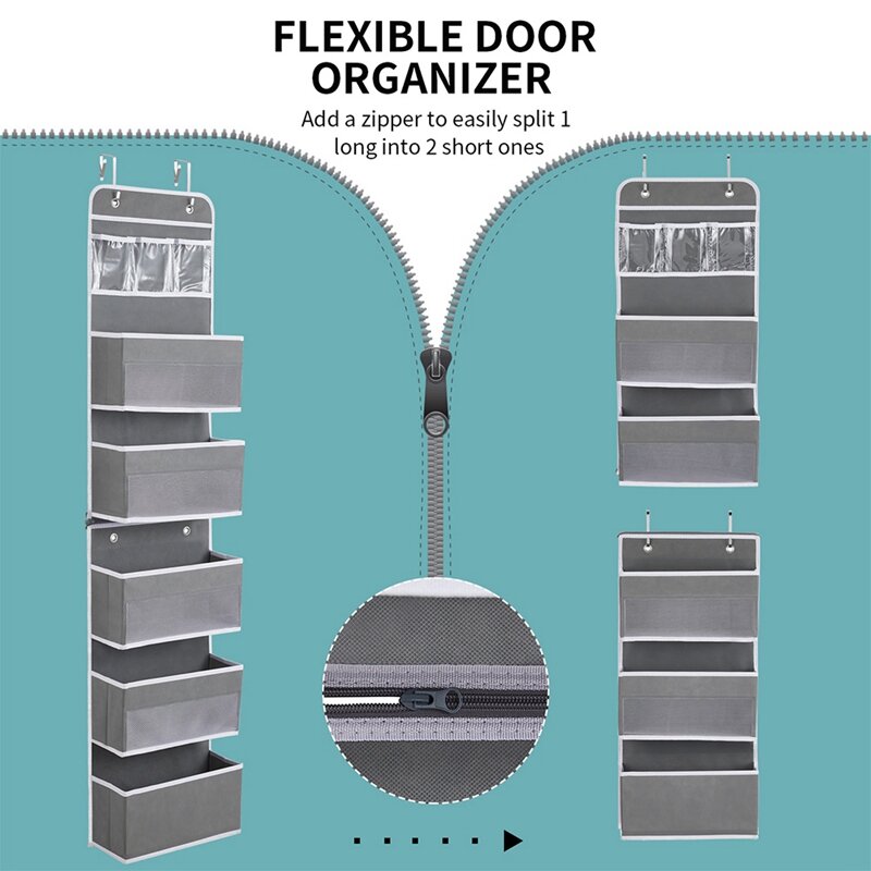 Over Door Evaluation, 6 étagères derrière la porte, flexible 1 divisé en 2