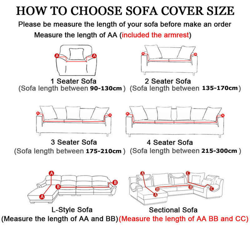1/2/3/4 Seat Elastic Sofa Covers for Living Room Stretch Printed Sofa Slipcover L Shape Corner Sofa Covers Sofa Couch Cover