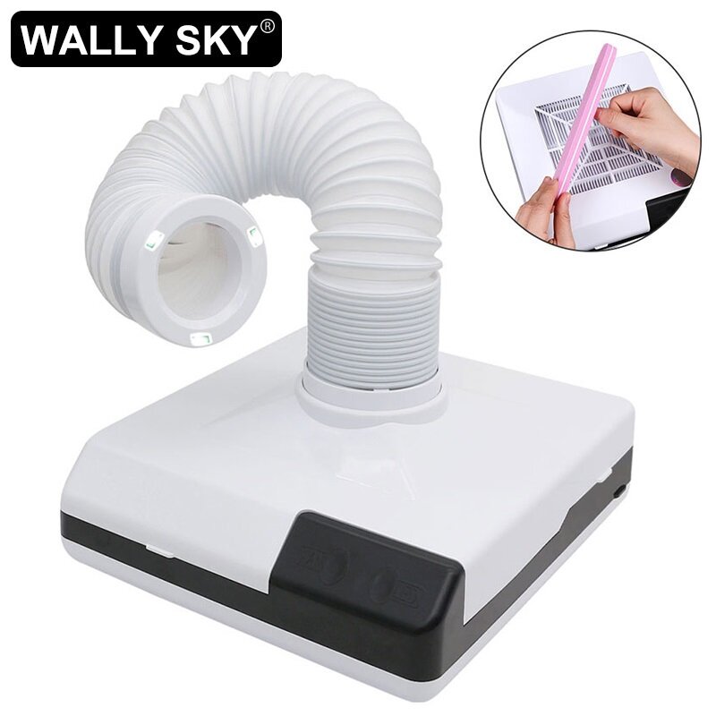 60W Dental Dust Collector Extractor Nail Vacuum Cleaner Dust Suction Machine for Polishing Strong Suction Optional Extra Filter