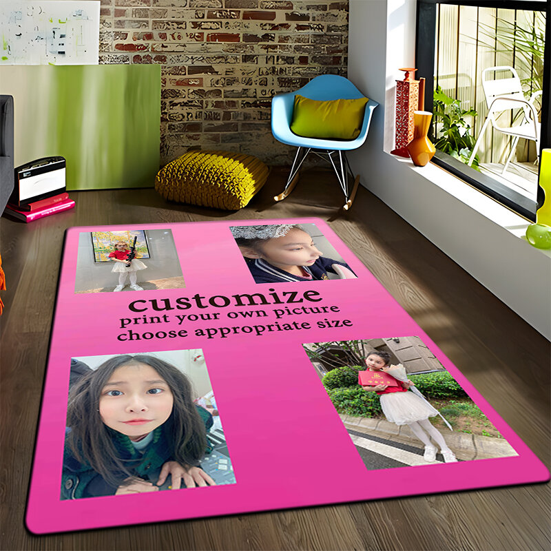Alfombra personalizada impresa para el área de la sala de estar, felpudo grande, alfombra de baño, alfombra suave para decoración del hogar