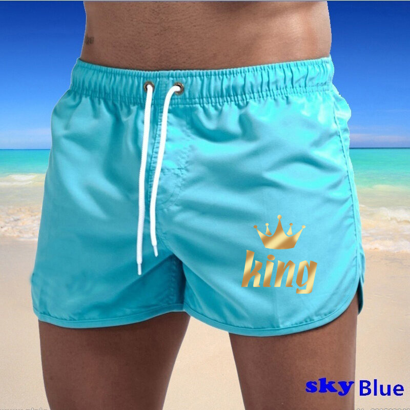 2022 calções de praia dos homens musculação ginásio de fitness calças curtas verão casual fino fresco bermuda masculino secagem rápida praia shorts