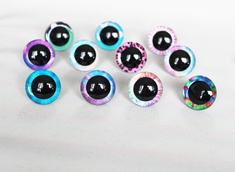 100pcs/lot  9mm- 35mm New fashion 3D toy safety eyes  doll eyes with  back washer for  diy plush doll FINDINGS--HD11