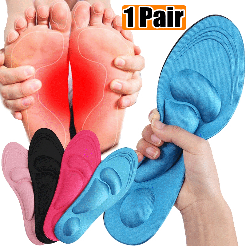 Bantalan untuk sepatu pria wanita, 1 pasang sol dalam penopang ortopedi kaki datar olahraga busa Plantar Fasciitis pijat