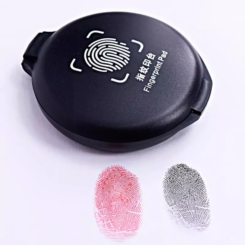 1PC Fingerprint Tinte Pad Thumbprint Tinte Pad Für Notar Identifikation Kit Id Liefert Fingerprint Sicherheit Karten Fingerprint Z0M4