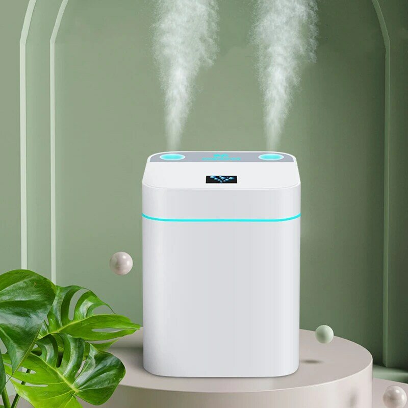 Humidificador de aire doméstico de 1000ml, nebulizador de aromaterapia con USB, generador de niebla con luz LED, doble boquilla, Humidificador de Aroma ultrasónico