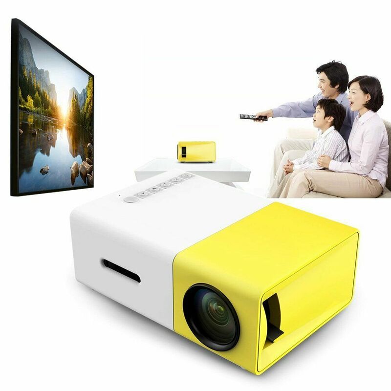 Proiettore Led Mini Yg300 1080P Home Theater Cinema Beamer AV SD Usb Audio lettore multimediale Video a schermo intero HD compatibile con Hdmi