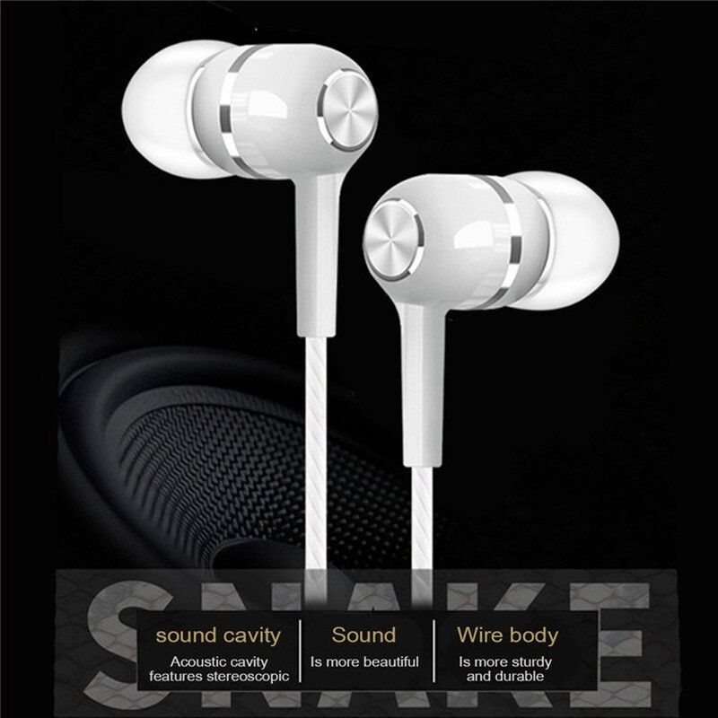 In-ear słuchawki przewodowe bas Stereo słuchawki z mikrofonem słuchawki sportowe muzyka słuchawki z mikrofonem dla typu C Port 3.5mm słuchawki