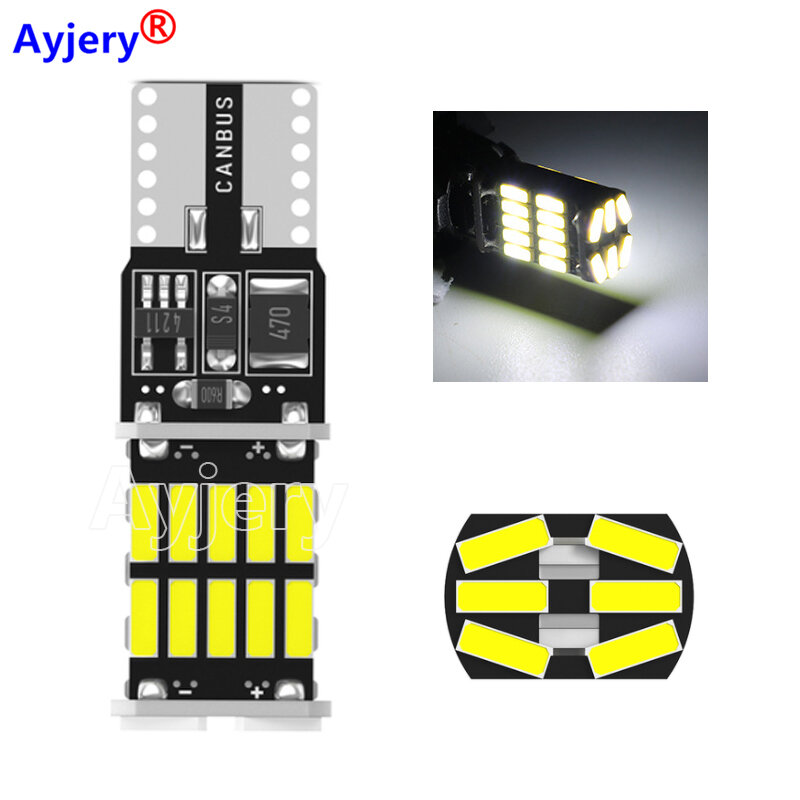 Ayjery 100Pcs T10 W5w 194 501 Canbus 4014 Auto Interieur Licht Geen Fout T10 26 Smd Led Instrument Lichten lamp Lamp Lichtkoepel 12V