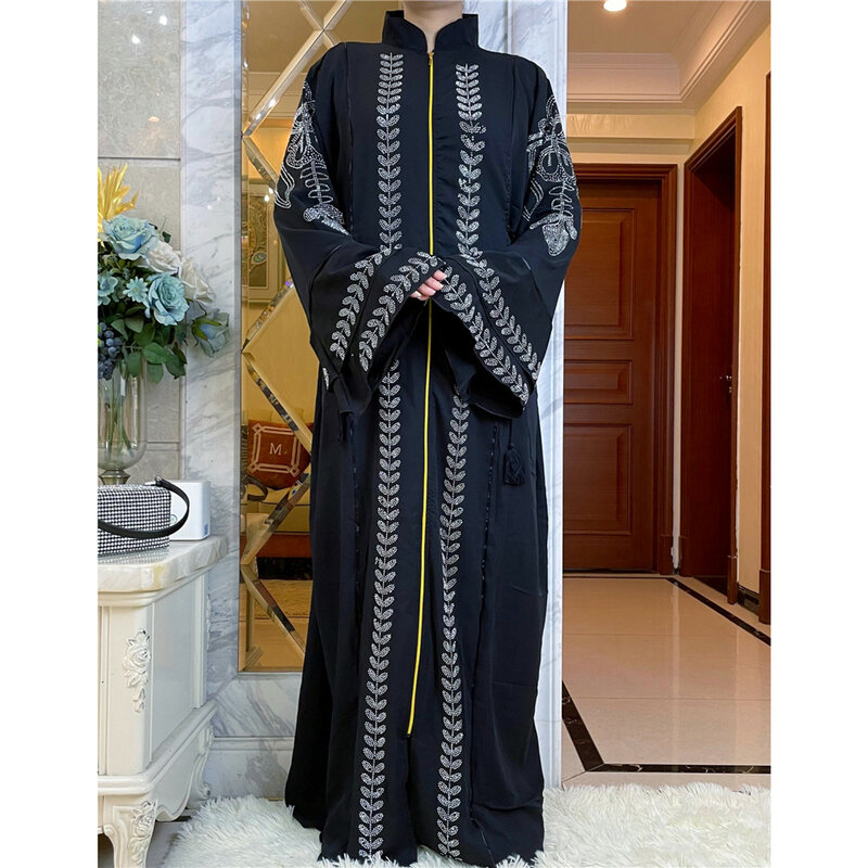 Abayas musulmanas de rayón para mujer, vestido africano suelto Floral para oración de Ramadán, Dubai, Turquía, Oriente Medio, YY30