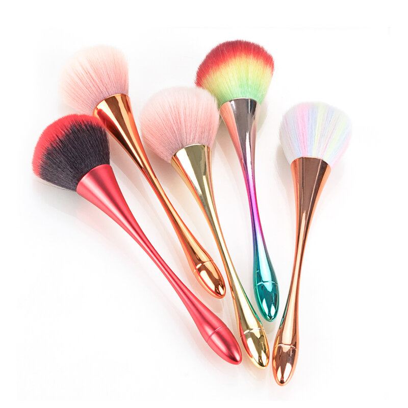 Rose Gold Powder Blush Brush Professional Make Up Brush Large Cosmetic Fashion Gel Nail Accessories Nail Material Tools