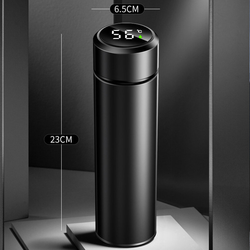 Botella de Agua de acero inoxidable con pantalla LED de temperatura, Caneca termo de viaje Para Agua, jarra clásica