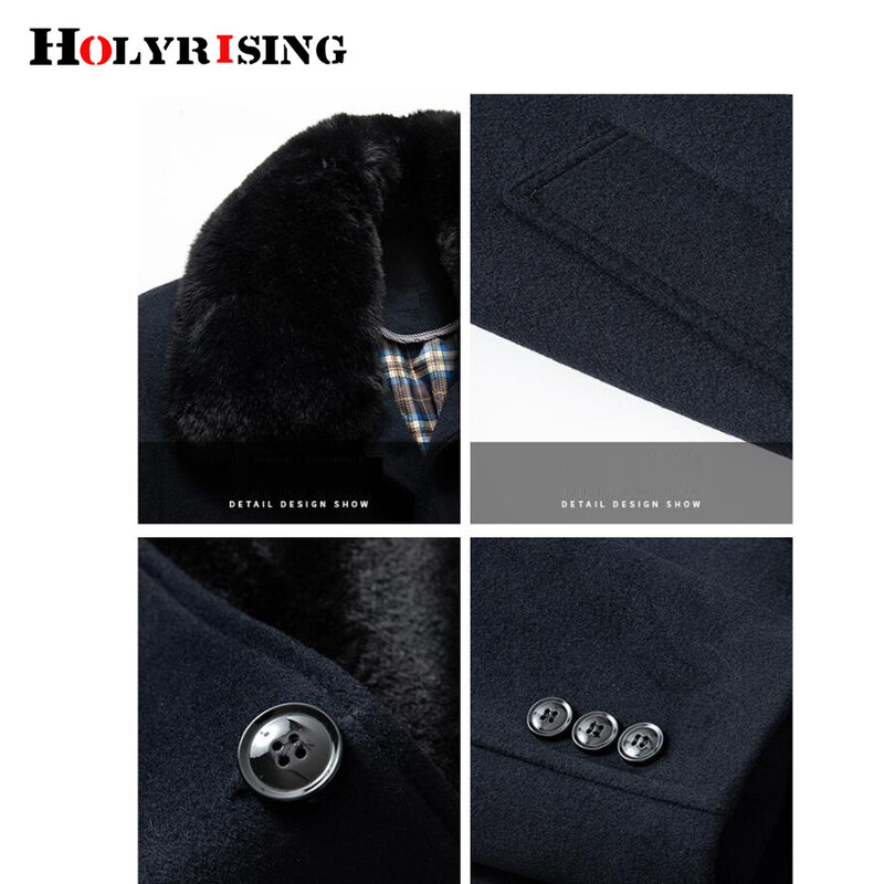 Sobretudo de caxemira grosso longo masculino, casaco de lã elegante masculino, caxemira casual, 20 graus, NZ350, inverno