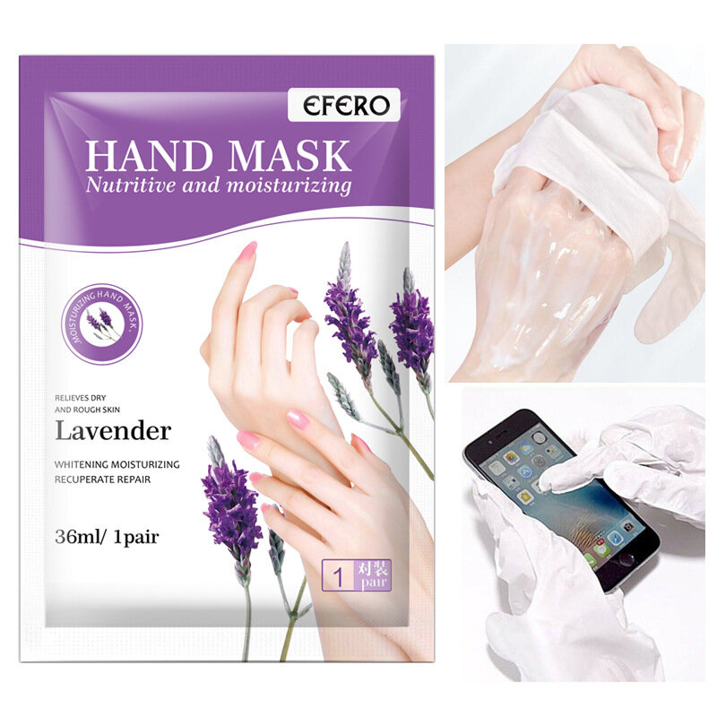 EFERO Bleaching Hand Maske Handschuhe Peeling Schwielen Feuchtigkeits Ausschreibung Haut Film Anti-Aging Gel Handschuhe Spa Hand Pflege Creme