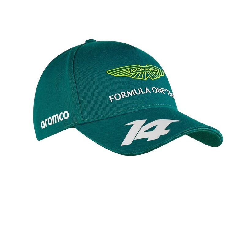 2023 애스턴 마틴 F1 알론소 모자, 포뮬러 원 액세서리, 남녀공용, 녹색 모자, 팬 서포터