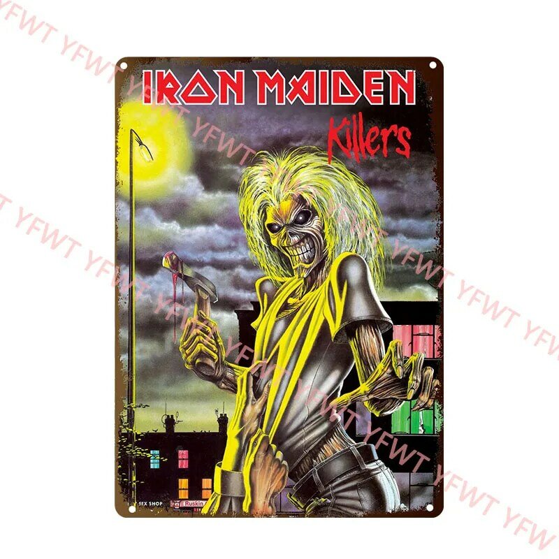 Rock Band Metal Tin Sign Decorative Plates Vintage Rock Poster Stickers Personalized Man Cave Music Coffee Bar Wall Decor Plaque