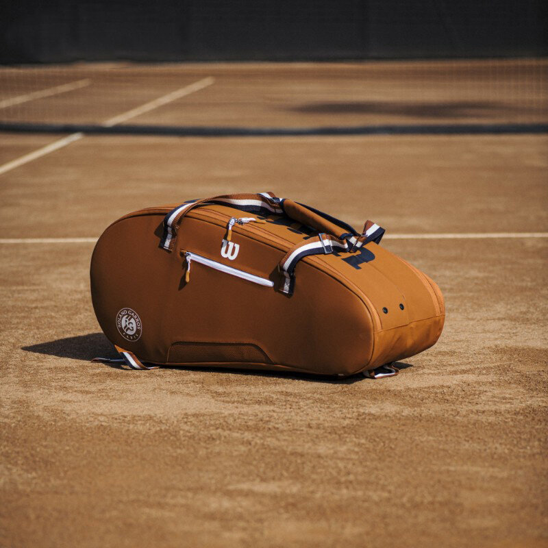 Wilson nova chegada genuíno saco de tênis dupla ombro tênis esportes mochila saco desporto para 12 raquetes wr8006601001