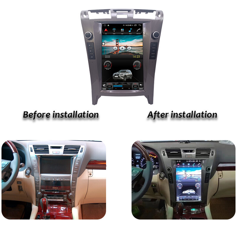 6 + 128GB untuk Lexus LS460 LS600 2006-2011 Roadonline Carplay Android 10 Radio Mobil GPS Navigator DVD Pemutar Multimedia