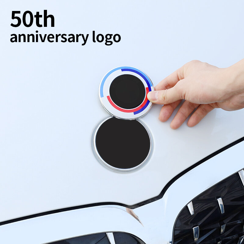 Cubierta de cubo de rueda con logotipo de coche, accesorios de decoración para BMW E36, E39, E46, E60, E90, F10, F20, F48, G20, G30, G32, G05, G01, 50 ° Aniversario