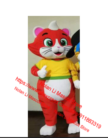 Disfraz de Mascota de gato de alta calidad, traje de dibujos animados de gato de flores, juego publicitario de Cosplay, regalo de cumpleaños, tamaño adulto 1056
