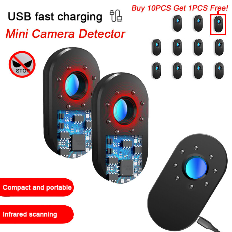 Mini Camera Detector Portable Prevent Monitoring Infrared Detector Hotel Protection Alarm Wifi Tester RF Signal Device Scanner