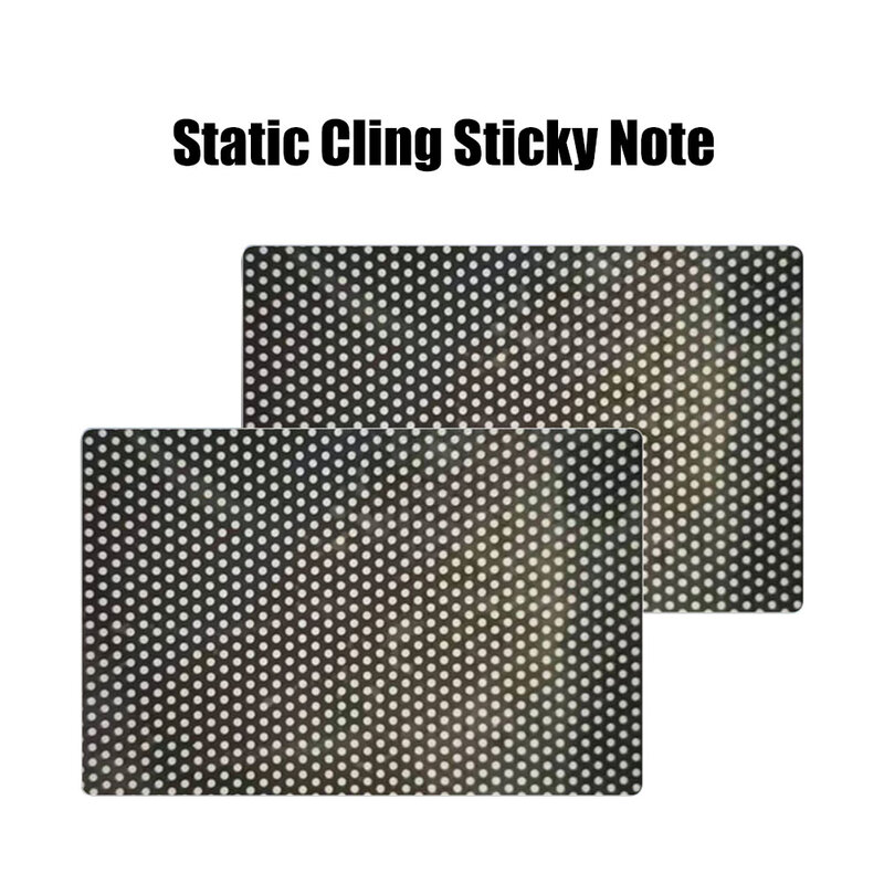 3pcs Car Windshield Sticky Electrostatic Double-Sided Static Cling Sticky 9.5cm*9.5cm Car PVC Sticker Auto Interior Accessories