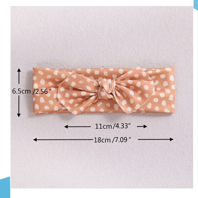 Floral Print Baby Bowknot Headband Cute Bows Knot Turban Elastic Hair Band Head Wrap for Children Toddlers Headwear Hair