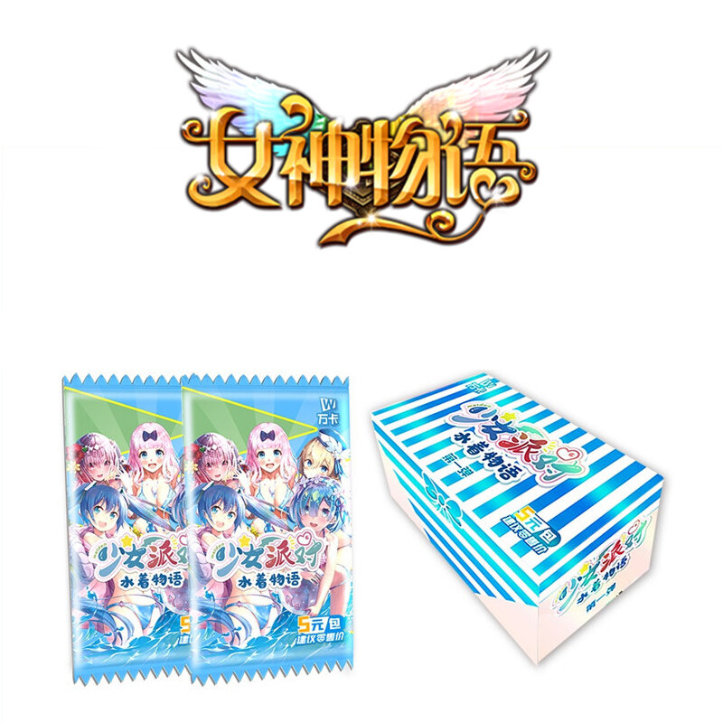 Original Goddess Story Card Holder Girl Party Swimsuit Girl Rem Anime Figure Bronzing Board Game Collection Card Kids Toys Gift