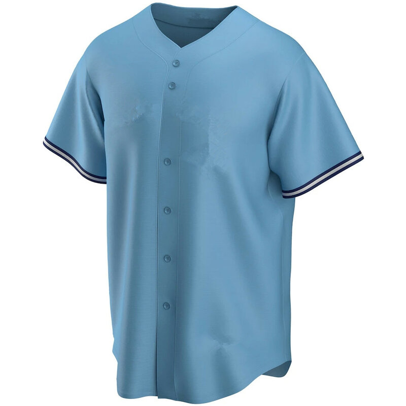 Kaus Bisbol Anak-anak Remaja Pria Wanita Kustom TORONTO Kaus Jahitan JAYS Biru