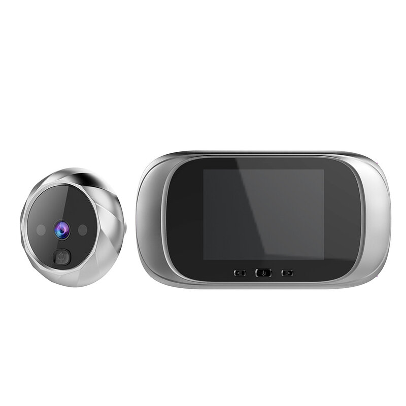 Campainha com vídeo digital lcd 2.8 polegadas, olho mágico, câmera de monitoramento de olhos de porta, 90 graus
