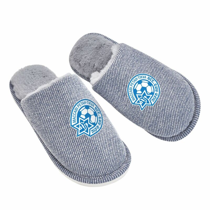 Maccabi – pantoufles en peluche pour hommes, chaussures chaudes, antidérapantes et confortables, Petah Tikva Fc
