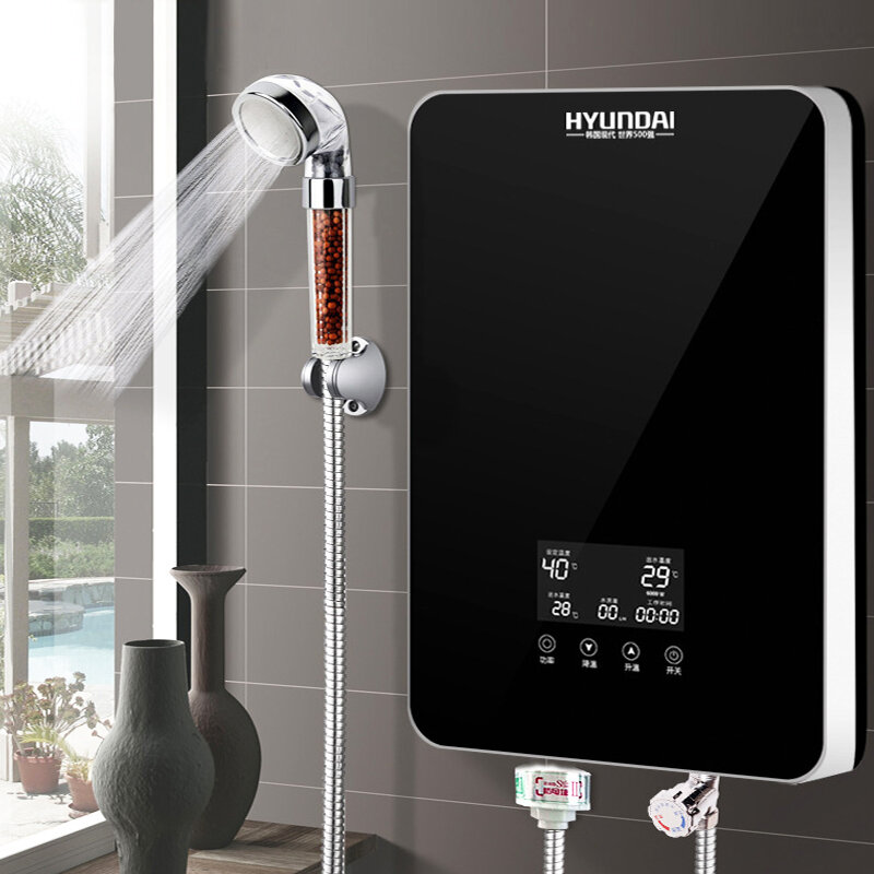 8000w elétrica instantânea aquecedor de água do banheiro ajuda de cozinha doméstico toque 3 arquivos energia ajustável