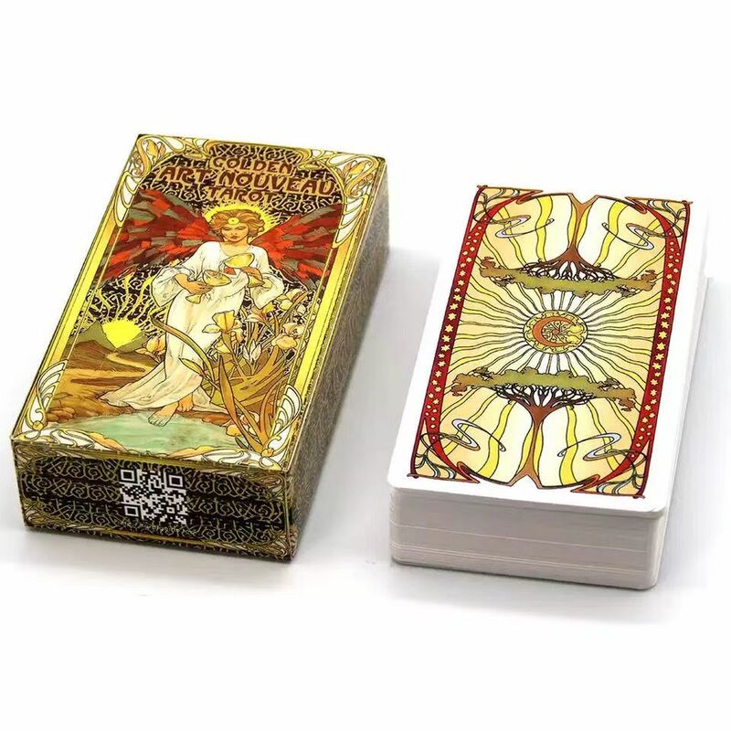 الذهبي الفن الحديث التارو 78 بطاقات مجموعة هدية مجلس الجدول لعبة Oracles والعرافة