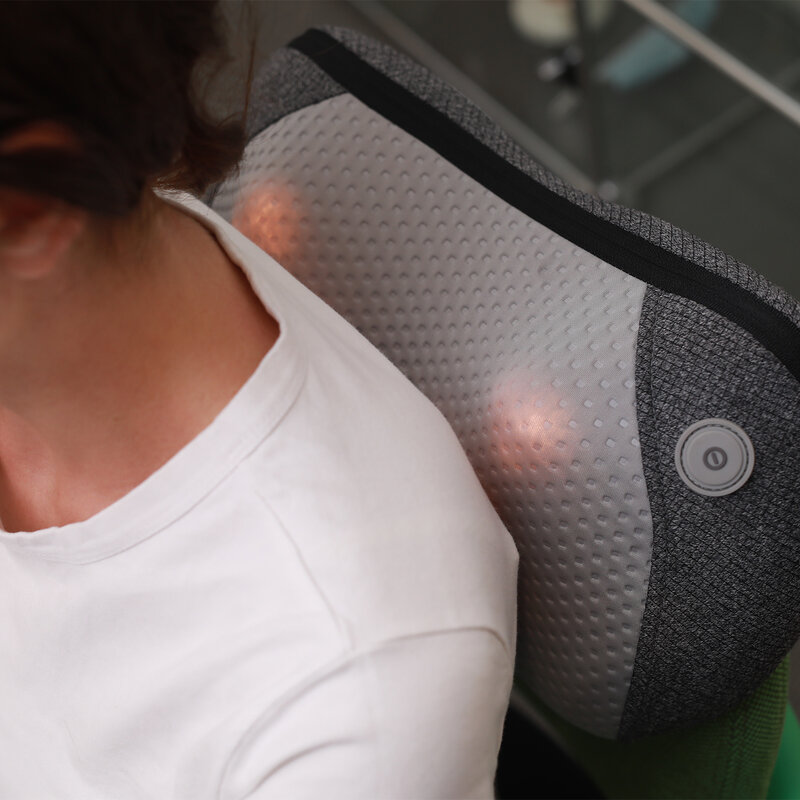 Breo iback2 multi-função massager pescoço travesseiro ombro volta cintura perna massageador simular massagem mão constante aquecimento