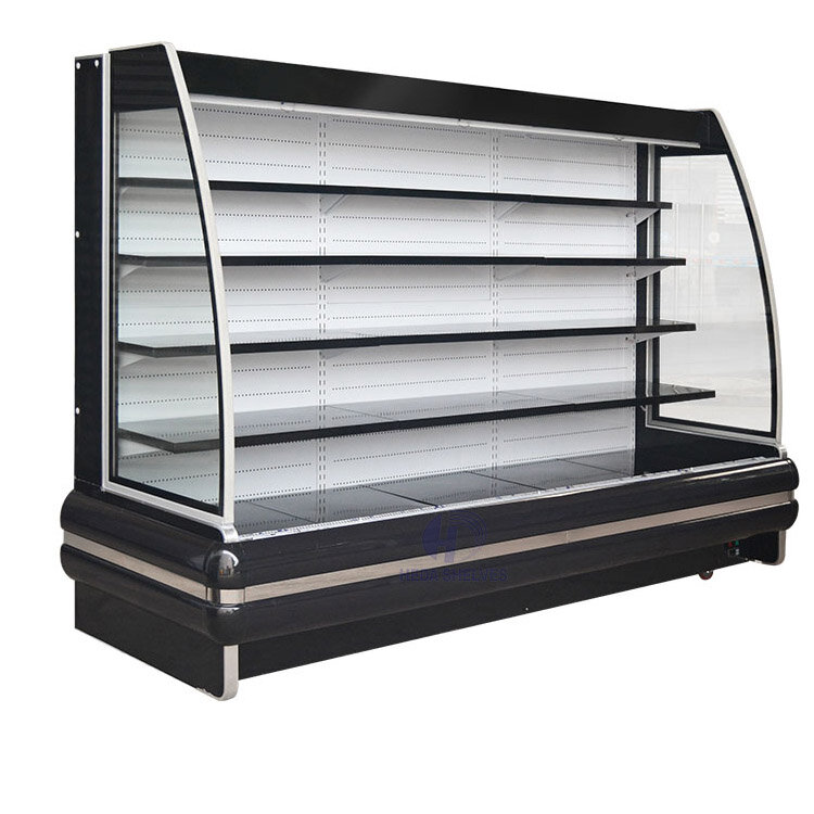 Frigorifero per frutta e verdura prezzo aperto Display frigorifero verticale supermercato espositore refrigeratore