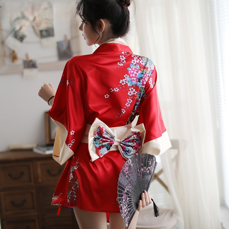 ملابس الكيمونو التقليدية رداء الجيشا ملابس عتيقة زي تنكري ملابس داخلية مثيرة ازياء سلوتي فستان لممارسة الجنس