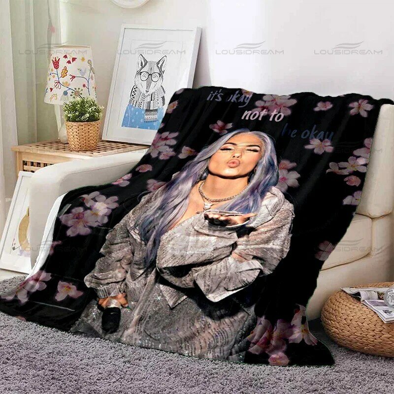Moda e popular mabel padrão cobertor 3d impressão beleza flanela fina cobertor portátil casa viagem escritório cobertor