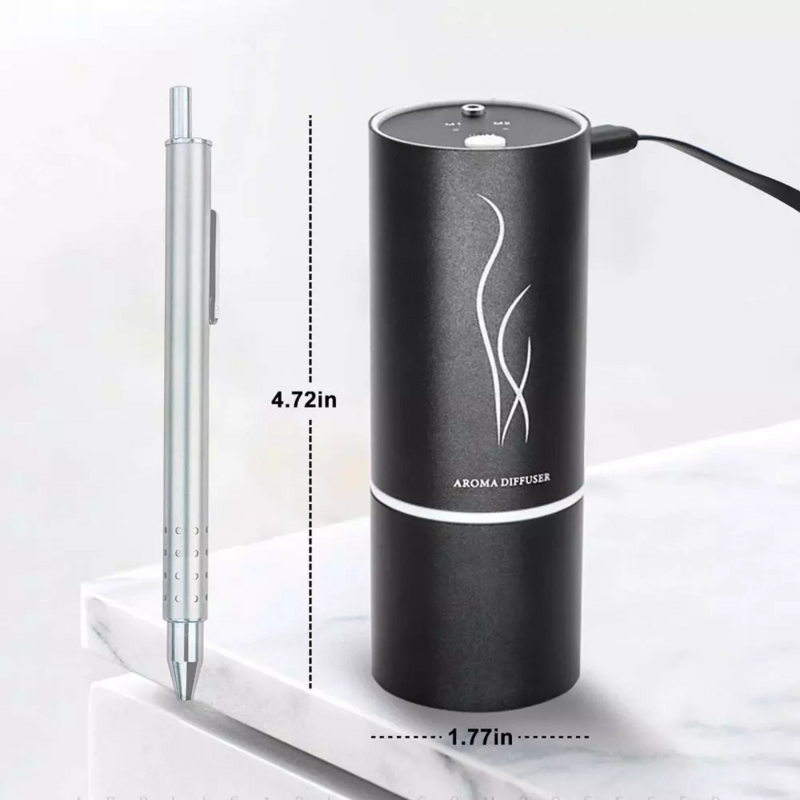 Essential Oil Metal  Car Diffuser Two Mode Waterless Portable Air Fragrance Freshener USB for Home Office Difusor De Aroma 20ml