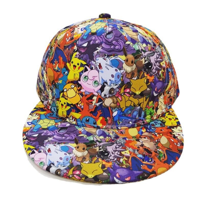 2023 Anime Pokemon Baseball Cap Pikachu Hat Adjustable Pokemon Cosplay Hip Hop Cap Girls Boys Children's Figures Toys Gift
