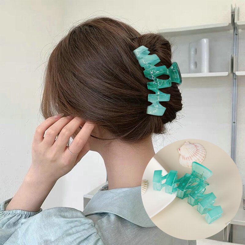 1Pc Koreaanse Haar Klauw Krab Clips Grote Size Haar Klauwen Elegante Matte Haarspelden Barrette Hoofddeksels Voor Vrouwen Mode Accessoires