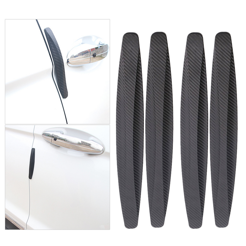 4 pezzi porta auto adesivo anticollisione porta strisce anti-sfregamento porta auto protezione antigraffio (nero)