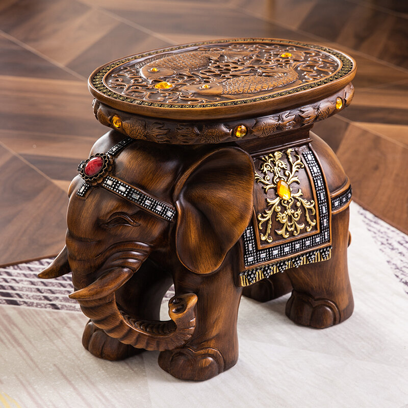 코끼리 변경 신발 의자 홈 새로운 중국 거실 홈 장식 장식품 문
