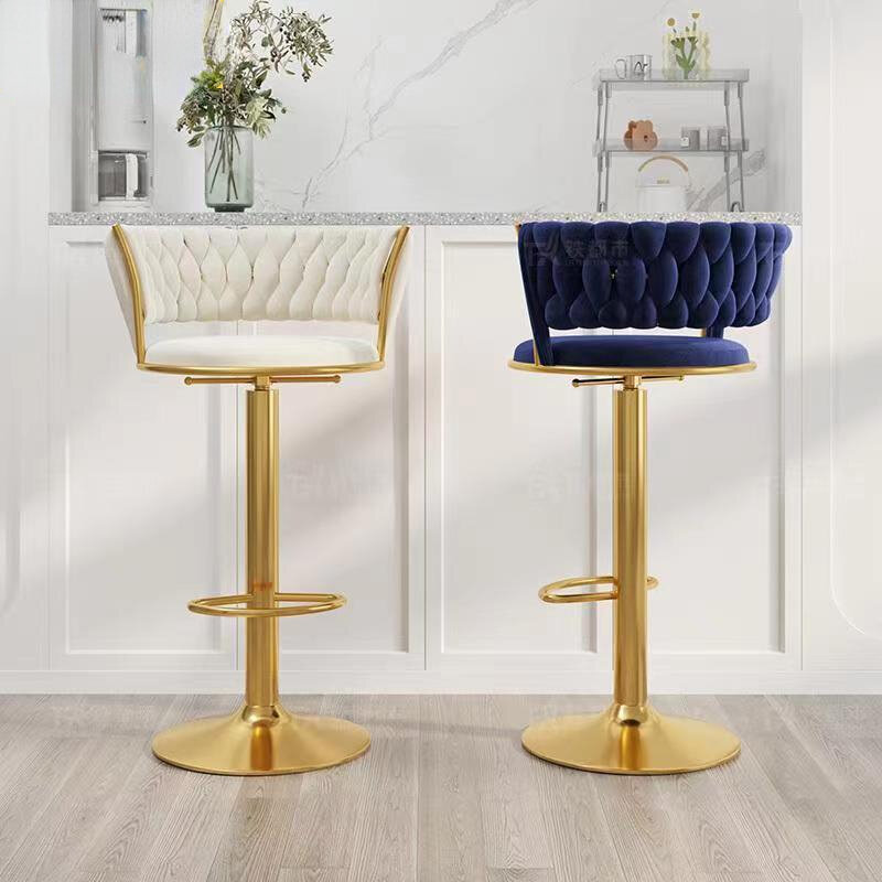 Taburete de Bar nórdico moderno minimalista, silla de escritorio frontal, elevador para el hogar, taburete alto, silla de Bar