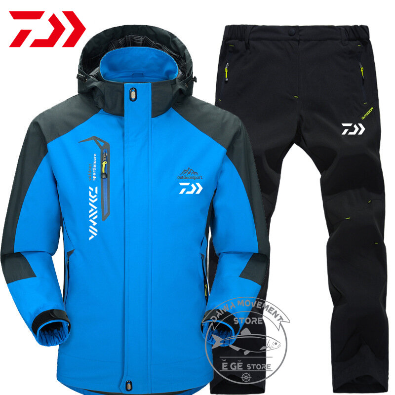 2023 Dahe New Winter Fishing Set Outdoor Camping Sports Waterproof Jacket with Velvet Windproof High Quality Fishing Warm Jacket