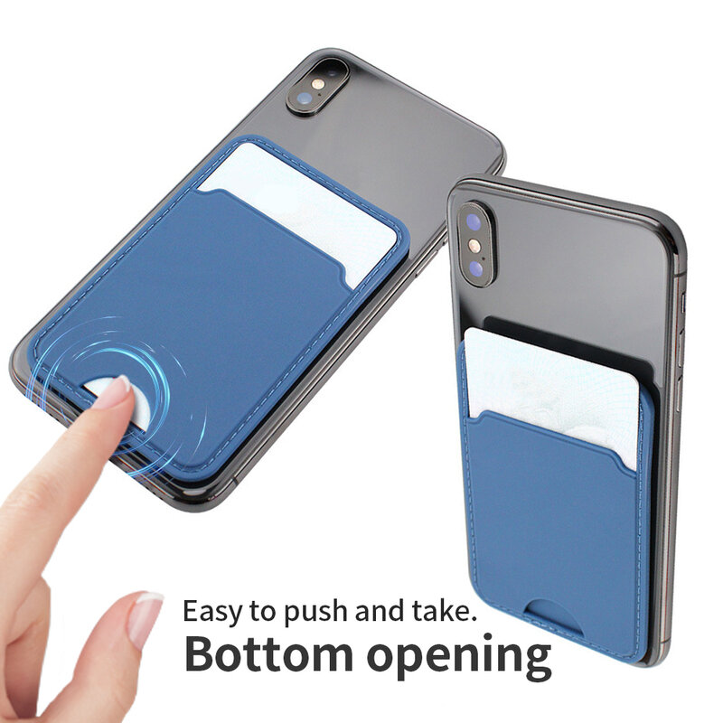 Back Cards Holder Phone Card Holder Wallet Case Phone Wallet Stick on Credit Card Holder Phone Pocket for Almost All Cell Phone