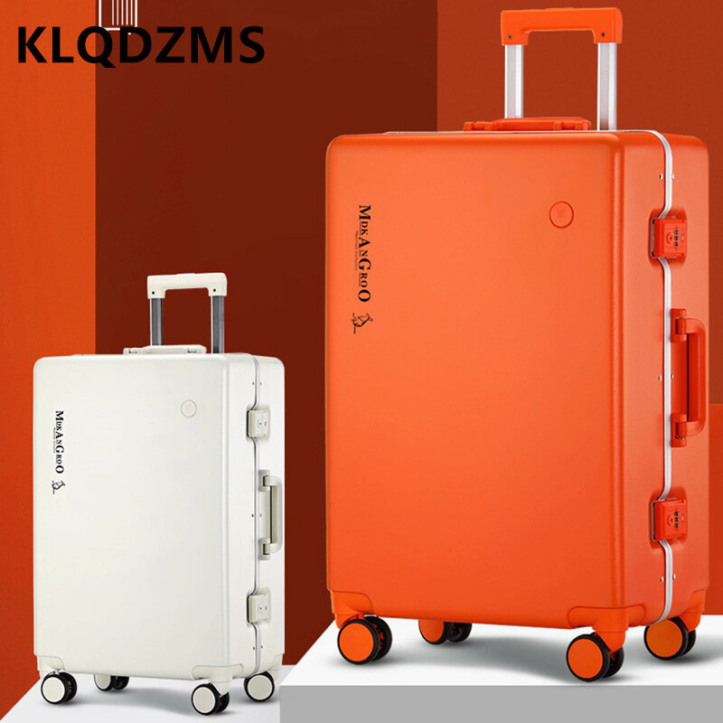 KLQDZMS-maleta con ruedas para estudiantes, Maleta de 20, 22, 24 y 26 pulgadas, con contraseña, Maleta de abordaje