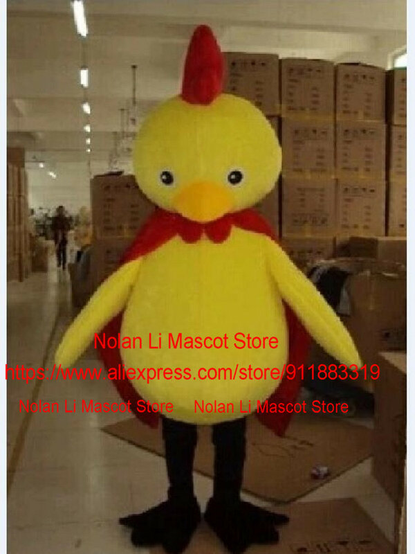 Adults Latest Customized High-Quality EVA Helmet Yellow Rooster Mascot Clothing Cartoon Set Advertising Game Carnival Party 365