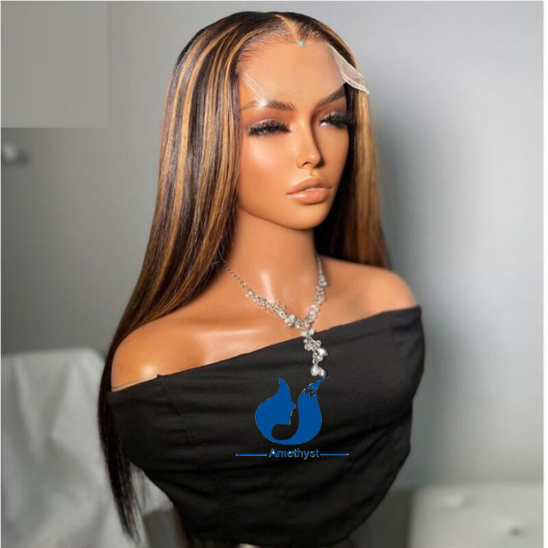 Pelucas de cabello humano con amatista para mujeres negras, postizo de encaje con Base de seda sintética, cierre de encaje, color liso, Remy brasileño, 5,5x4,5