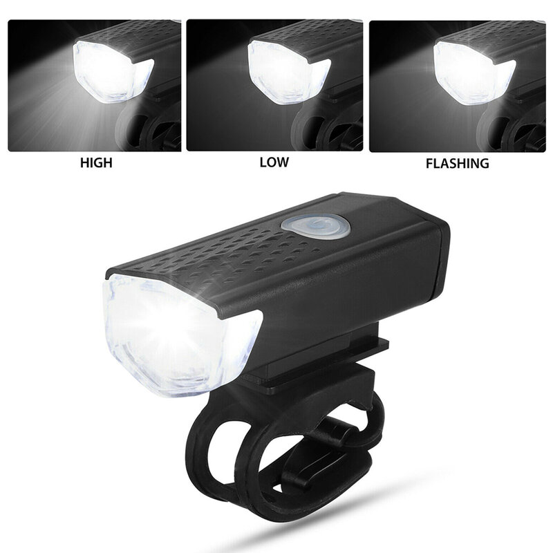 Bike Bicycle Light USB LED Rechargeable Set MTB Road Bike Front Back Headlight Lamp Flashlight Cycling Light Cycling Accessories