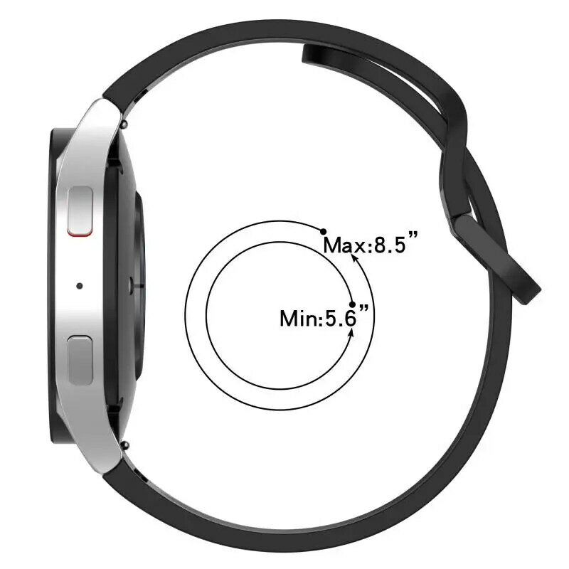 سيليكون اثنين من لون الرياضة سيليكون حزام لسامسونج غالاكسي Watch4 الكلاسيكية Watch5 ساعة معصمه 20 مللي متر مقاوم للماء العرق