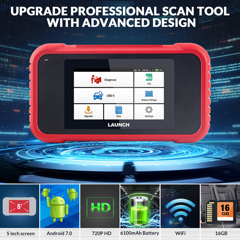 LAUNCH X431 CRP129E OBD2 Scanner Auto ABS SRS Engine AT Diagnostic Tools TPMS DPF OIL SAS EPB BMS Injector ETS Reset for Cars